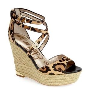 SAM EDELMAN LEOPARD TURNER SANDALS